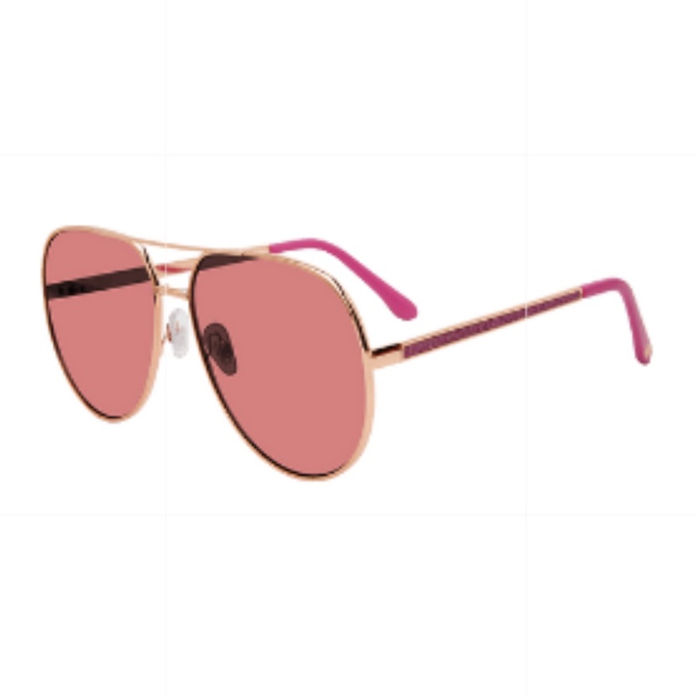 Steve Madden Aviator Visage Sunglasses Gold Frame & Rose Gold Lens